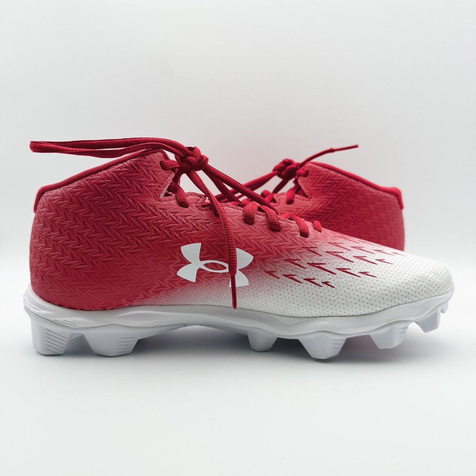 Under Armour Men's Spotlight Franchise RM Cleats Size 9.5 Red White NWOB