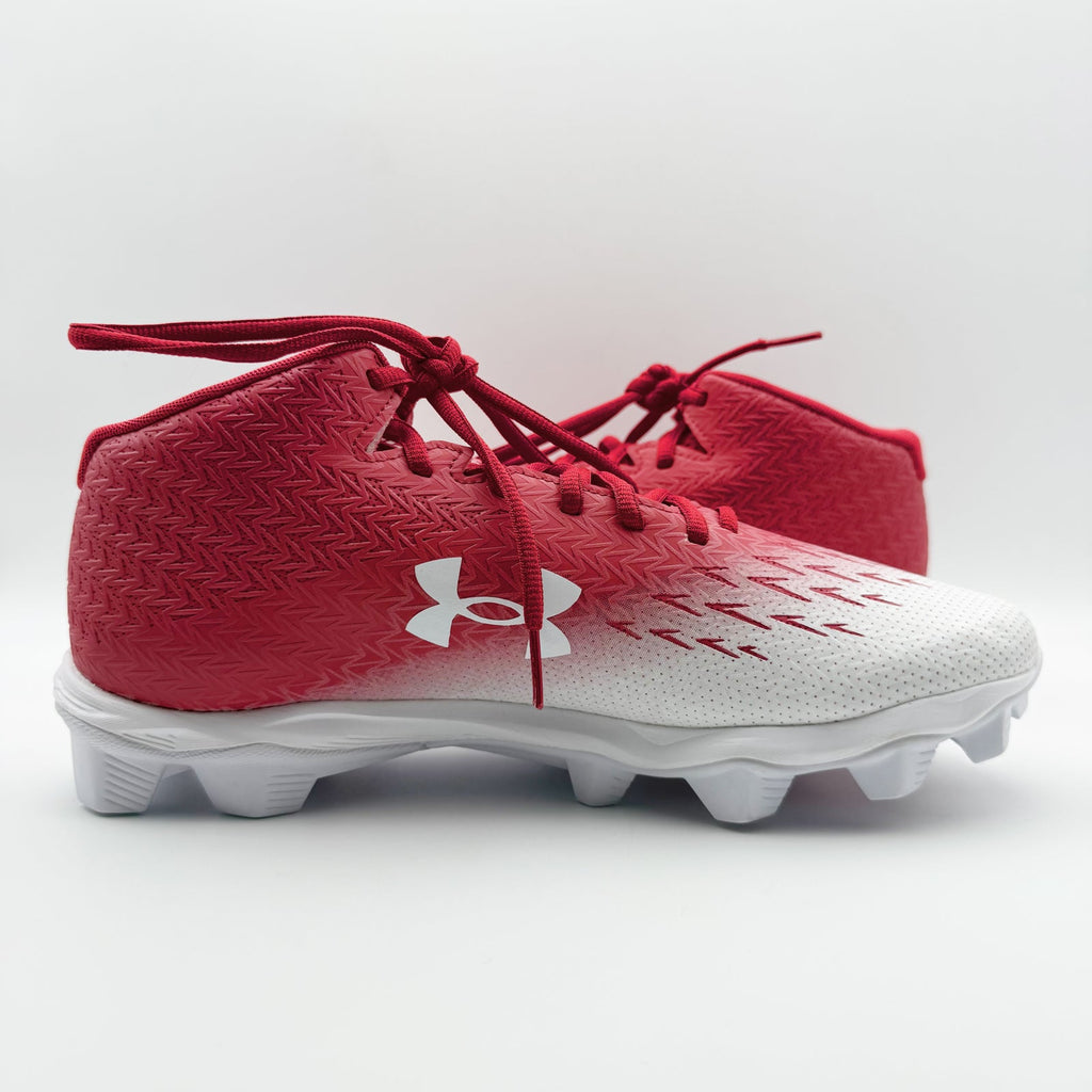 Under Armour Men's Spotlight Franchise RM Cleats Size 9.5 Red White NWOB