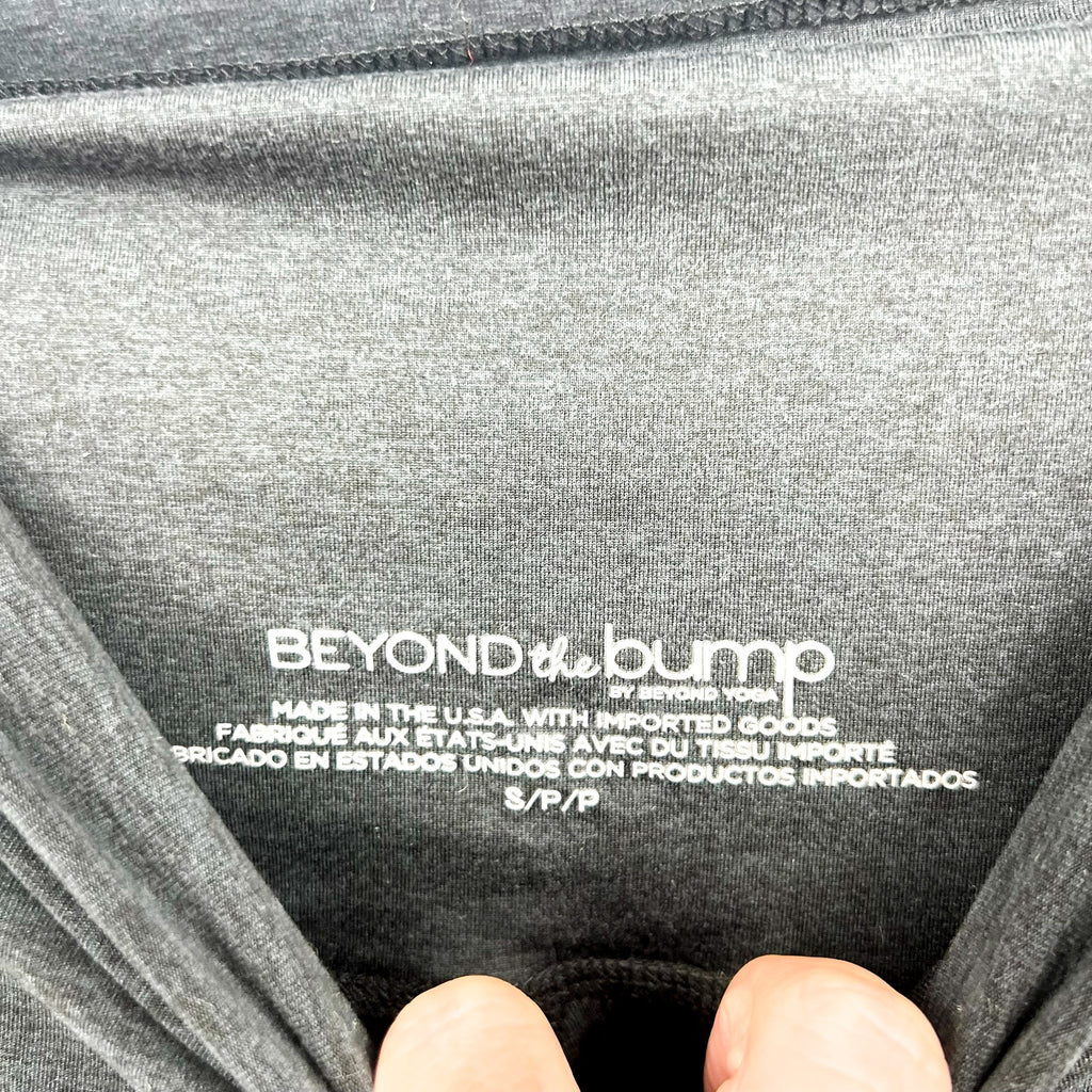 BEYOND YOGA Spacedye Love the Bump Midi Legging Small Grey Darkest Night NWOT