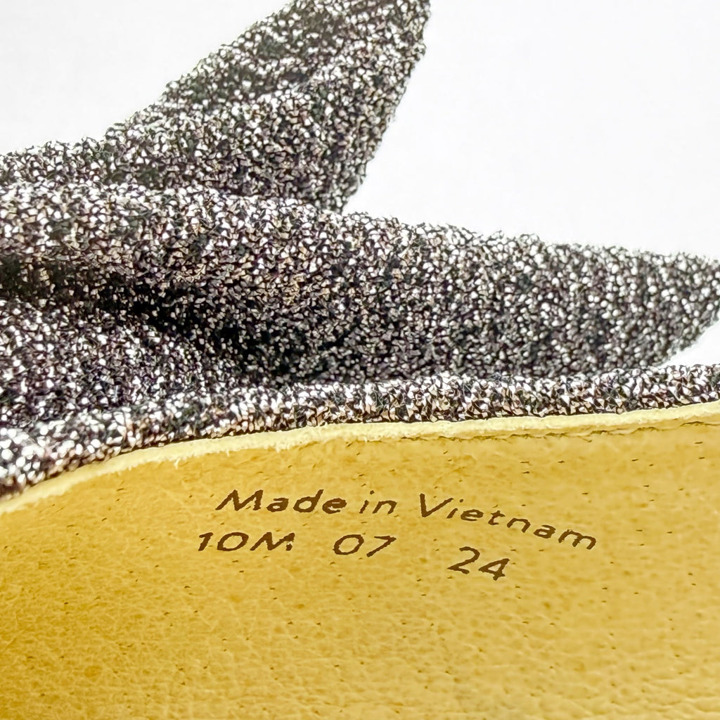 Jack Rogers Womens Debra Kitten Heels US 10 M Dark Gray Sparkle Slingback NIB