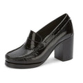 RE/DONE Womens Winsome Heel Loafers US 7 M EU 37 Black Leather NWOB