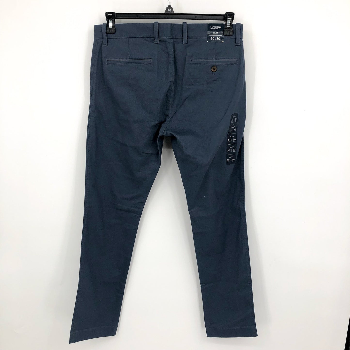 J.CREW Men's Slim-fit Flex Chino Pants Size 30x30 Overcast Blue Flat Front NWOT
