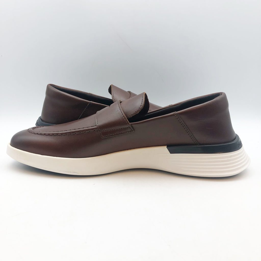 Wolf & Shepherd Crossover Loafers Mens 6.5 Womens 8 Brown Leather Slip On NIB