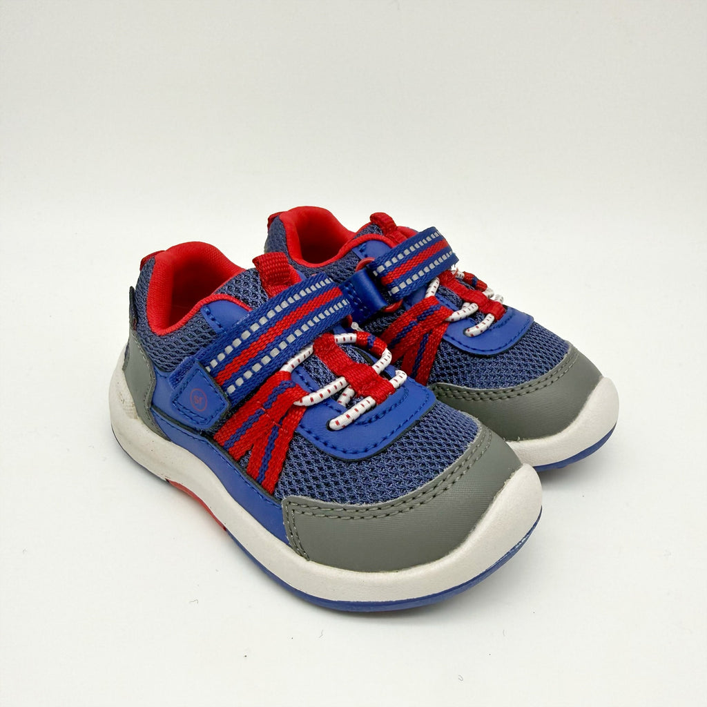 Stride Rite Kids Jasper Sneakers US 5 M EU 21 Blue Red Athletic NIB