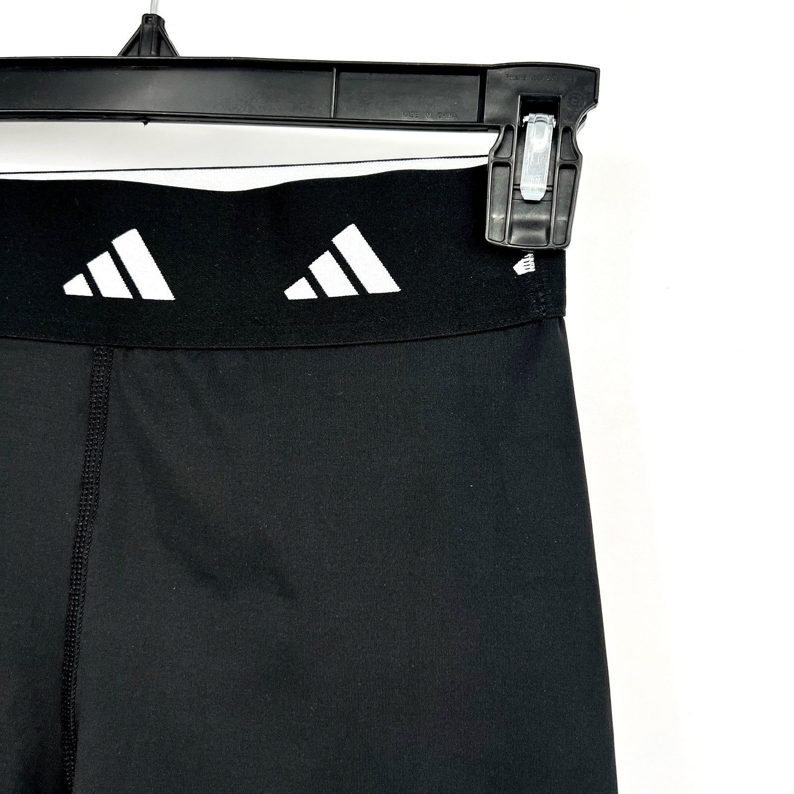 ADIDAS Women's TechFit Sport Short Tight XS Black Black Elastic Waist NWT