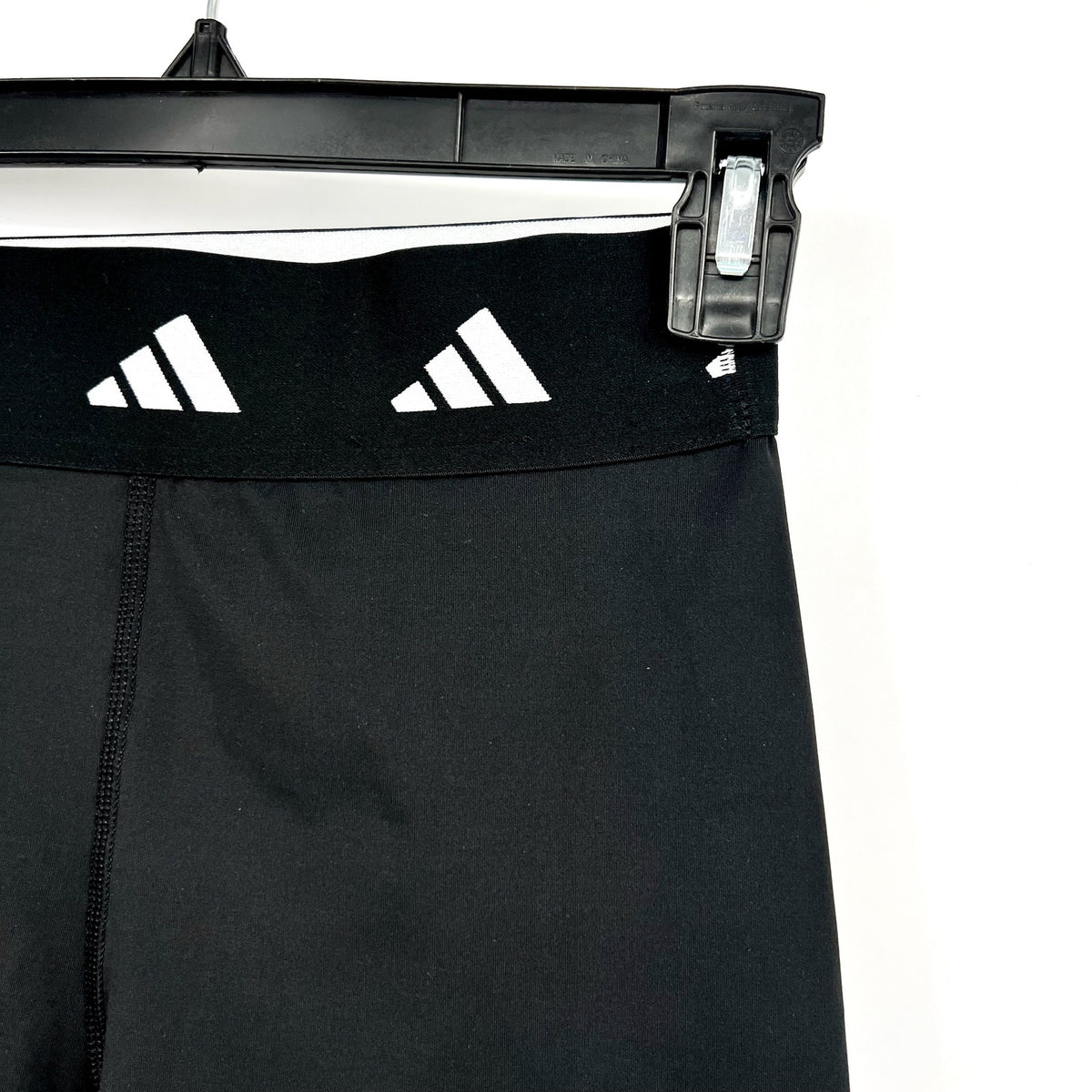 ADIDAS Women's TechFit Sport Short Tight XS Black Black Elastic Waist NWT