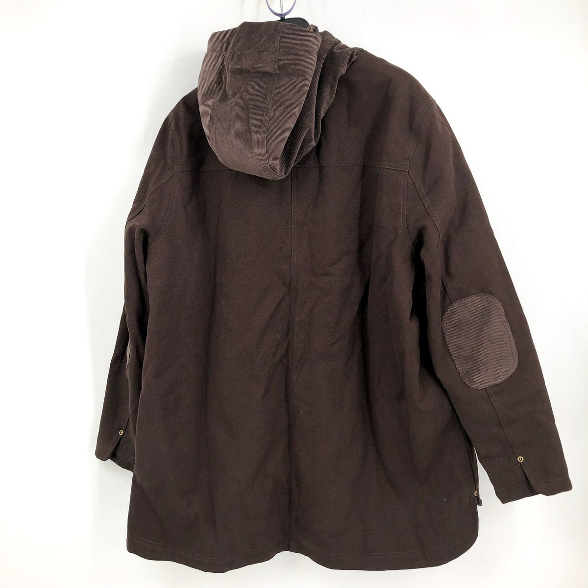 PENDLETON Womens Maria Canvas Corduroy Trim Parka XXL Coffee Brown Hooded NWT