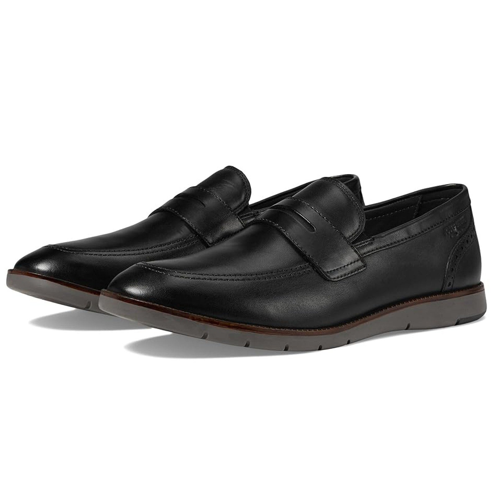 Josef Seibel Mens Tyler 10 Penny Loafers EU 41 US 8 Black Leather NWOB