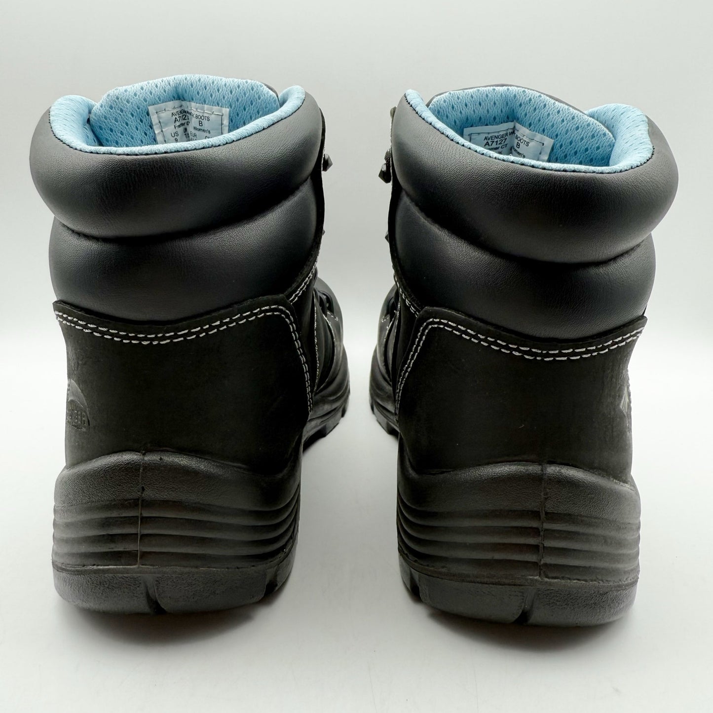 Avenger Women Framer A7127 CT Work Boot US 9 B Black Blue Leather Waterproof NIB