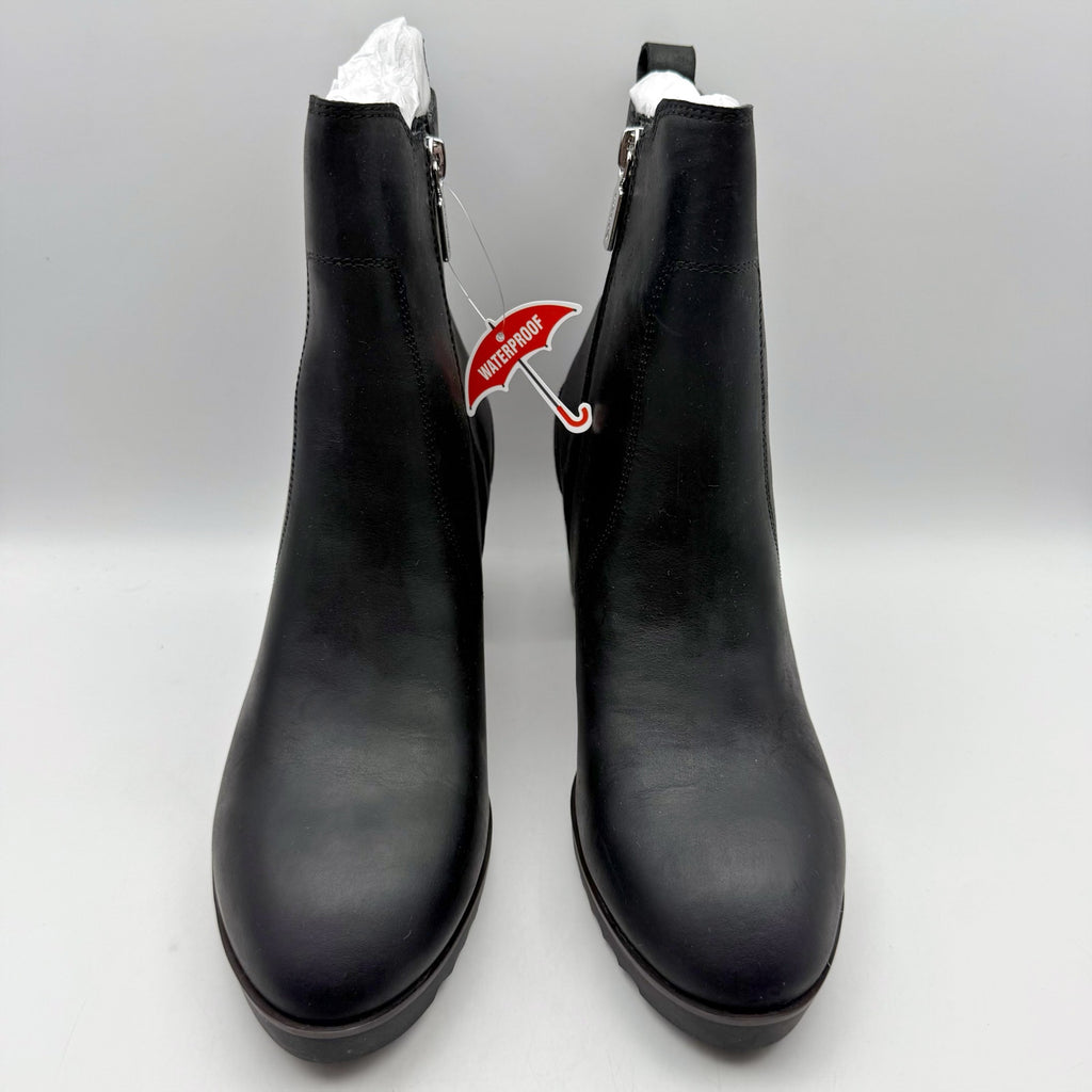 Blondo Womens Rai Ankle Boots Size 8.5 M Black Leather Waterproof NIB