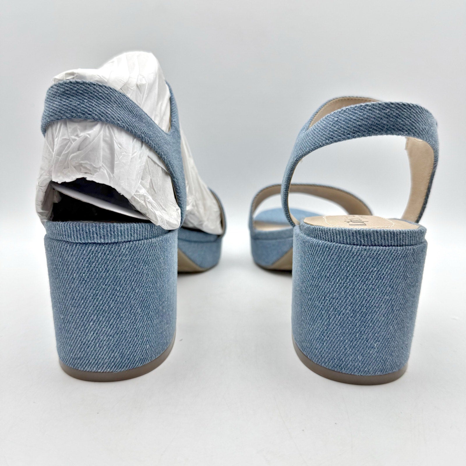 LifeStride Womens Rhythmn Sandal Heels US 11 M EU 42 Denim Blue NIB
