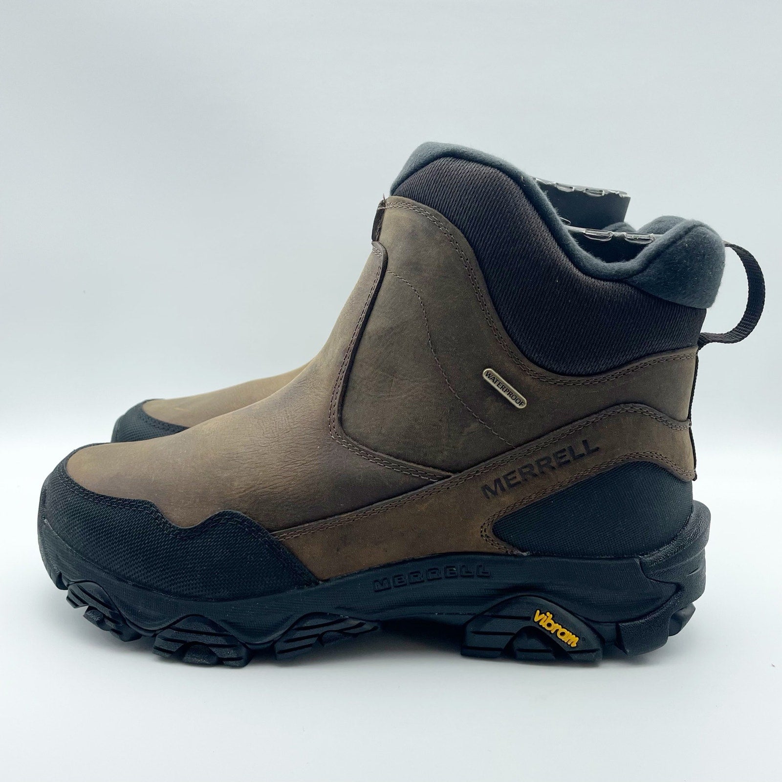 Merrell Mens Coldpack 3 Thermo Tall Zip Boots 8.5 M Brown Waterproof NIB