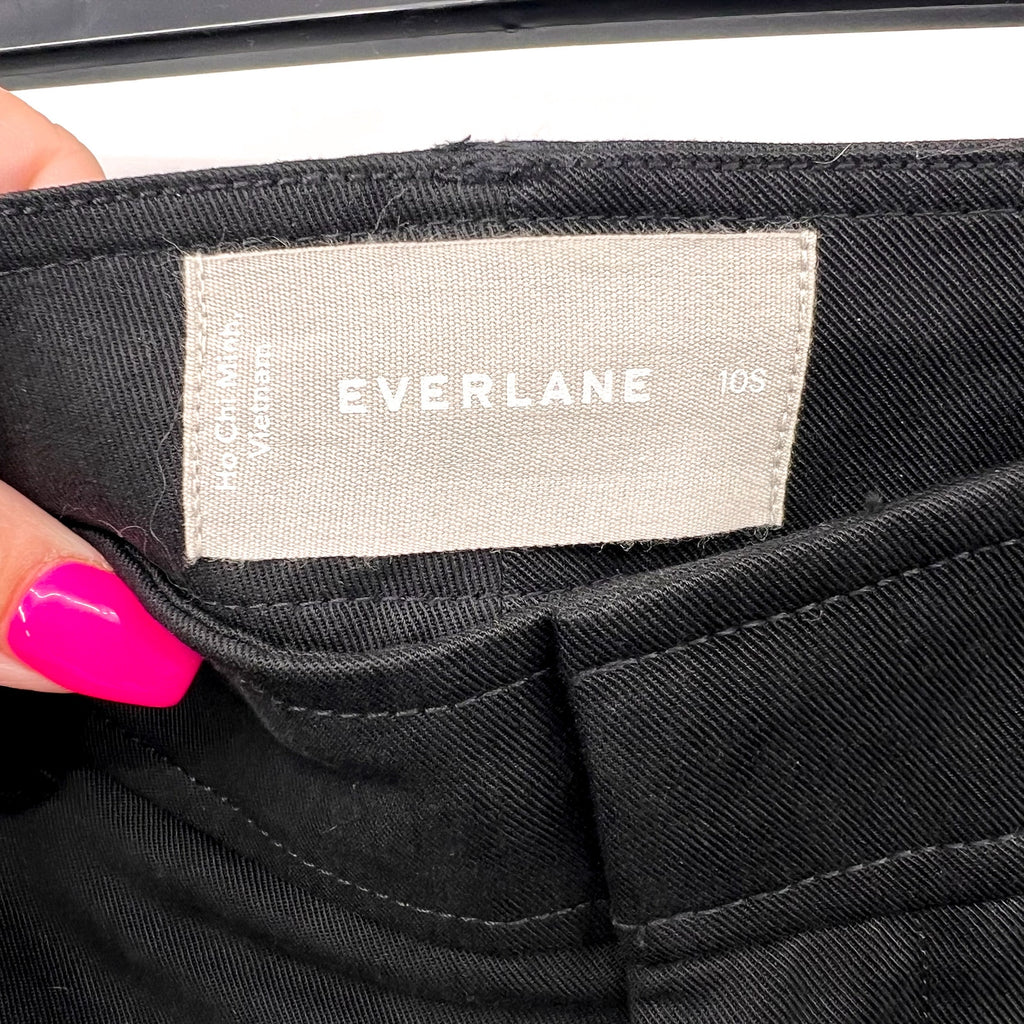 Everlane Womens The Way-High Drape Pants Size 10 30" Inseam Pleated Black NWT