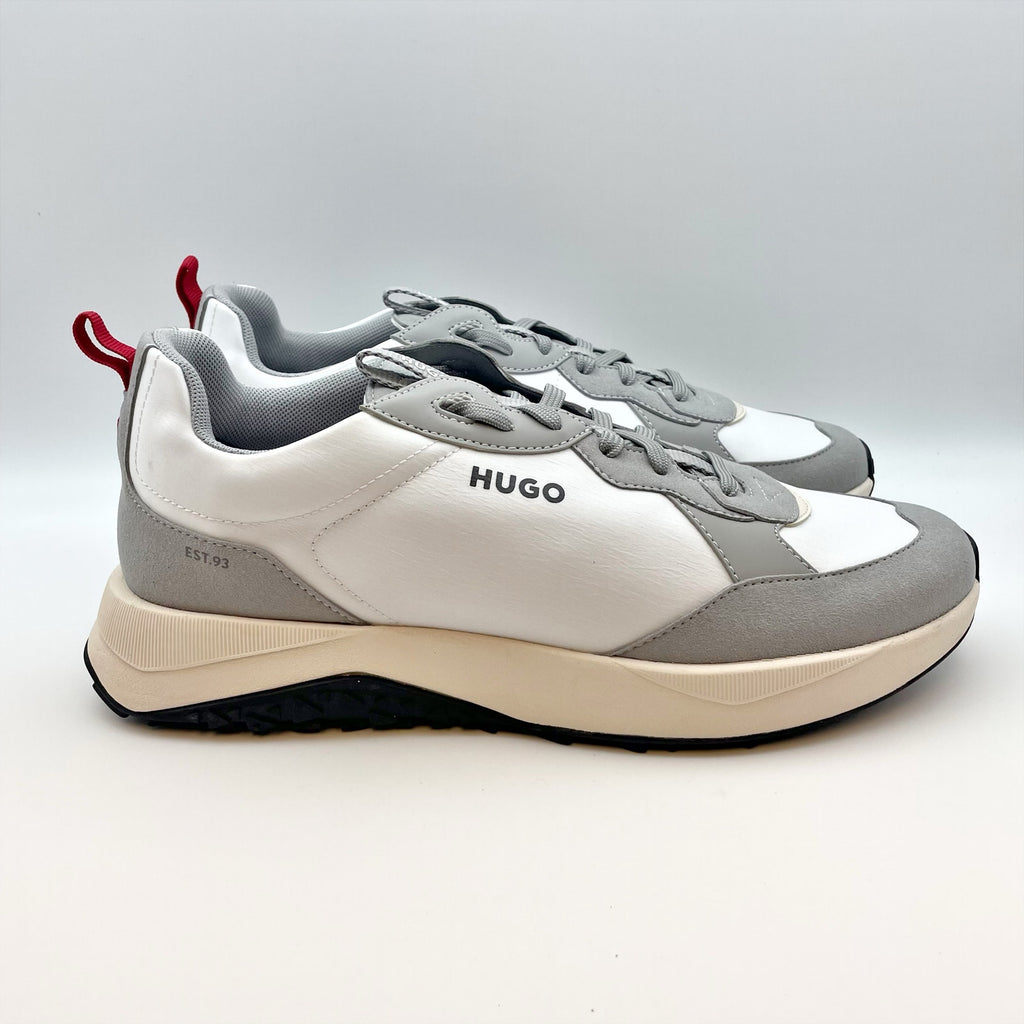 HUGO Mens Kane Runner Casual Sneakers Size 11 EU 44 White Hugo Boss NIB
