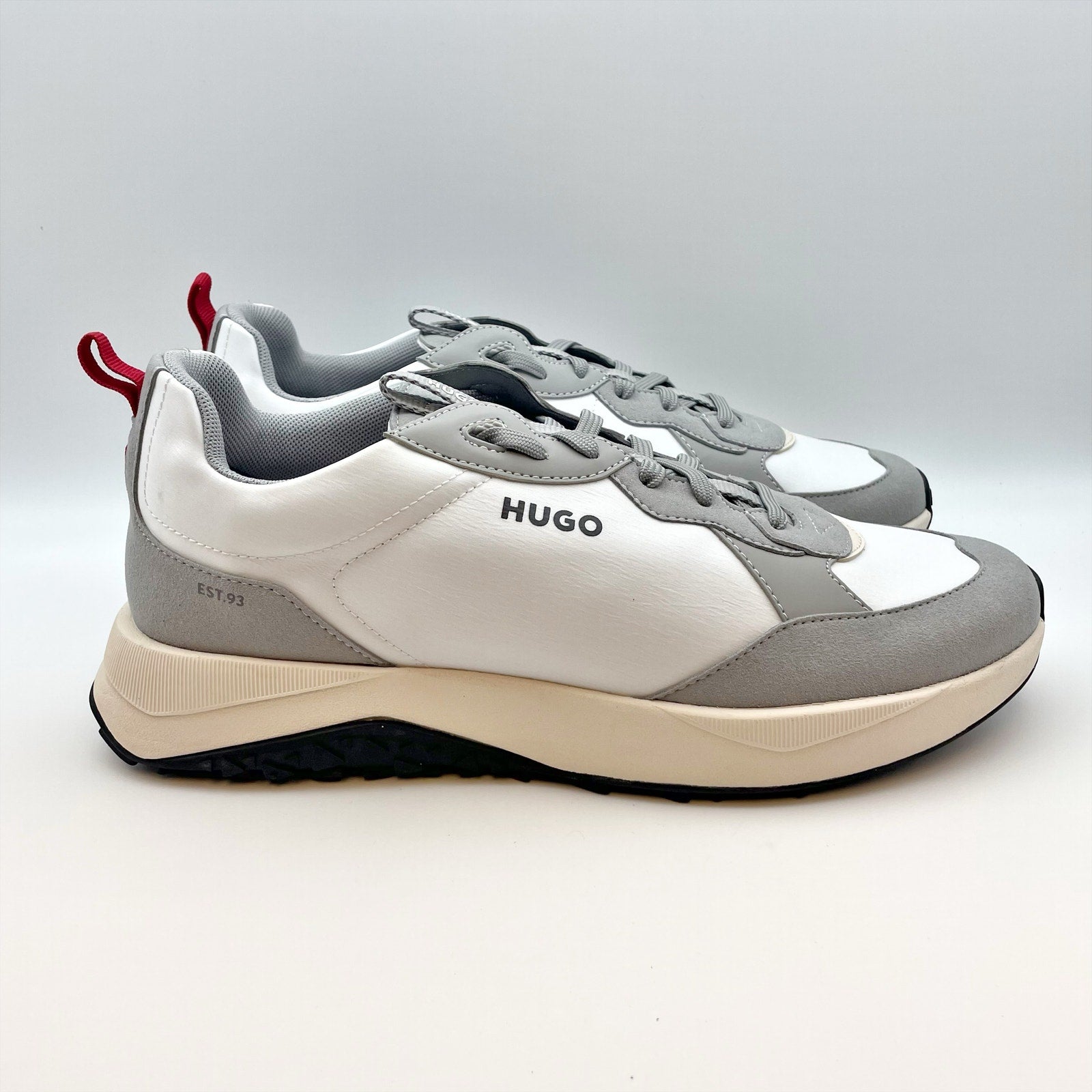 HUGO Mens Kane Runner Sneakers US 11 EU 44 White Athletic NIB