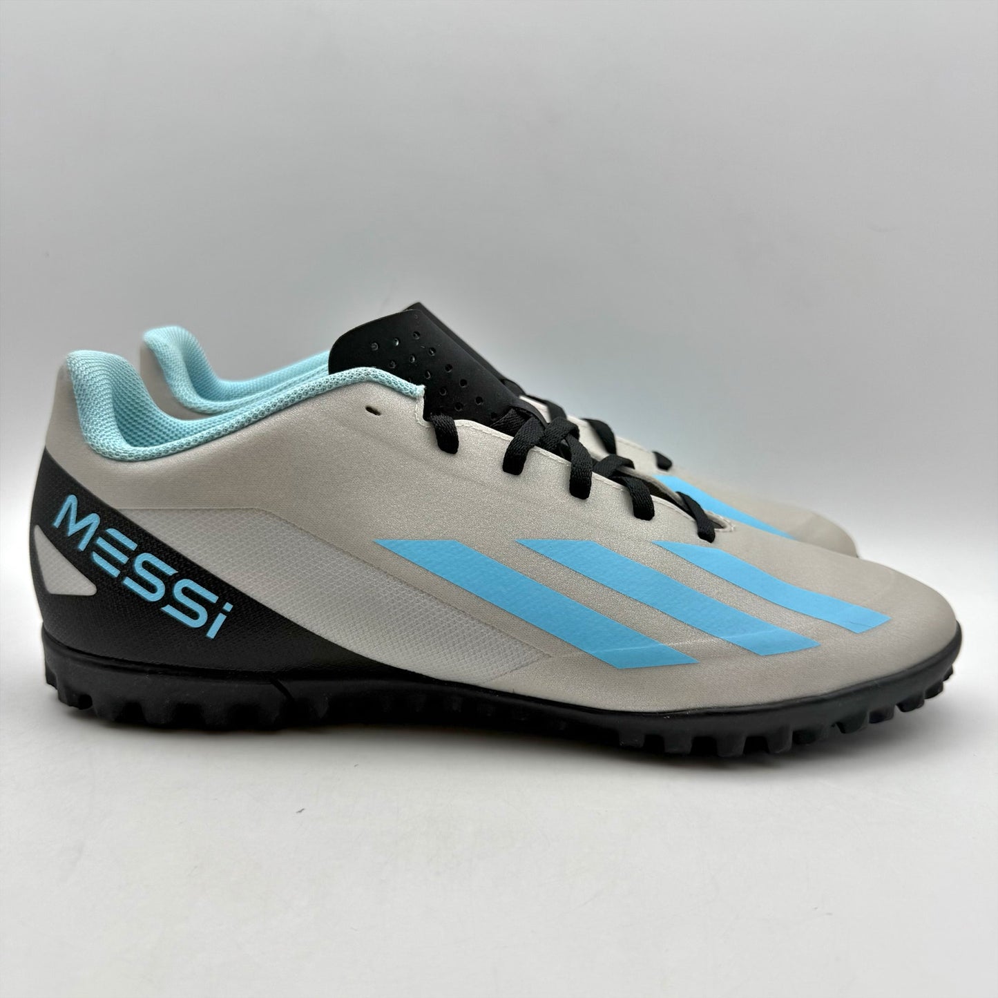 Adidas Men X Crazyfast Messi.4 Turf Soccer Cleat US 9.5 Blue Silver NWOB