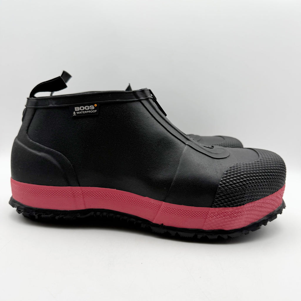Bogs Mens Overshoe Zip Work Shoes US 10 EU 43 Black Composite Toe Waterproof NIB
