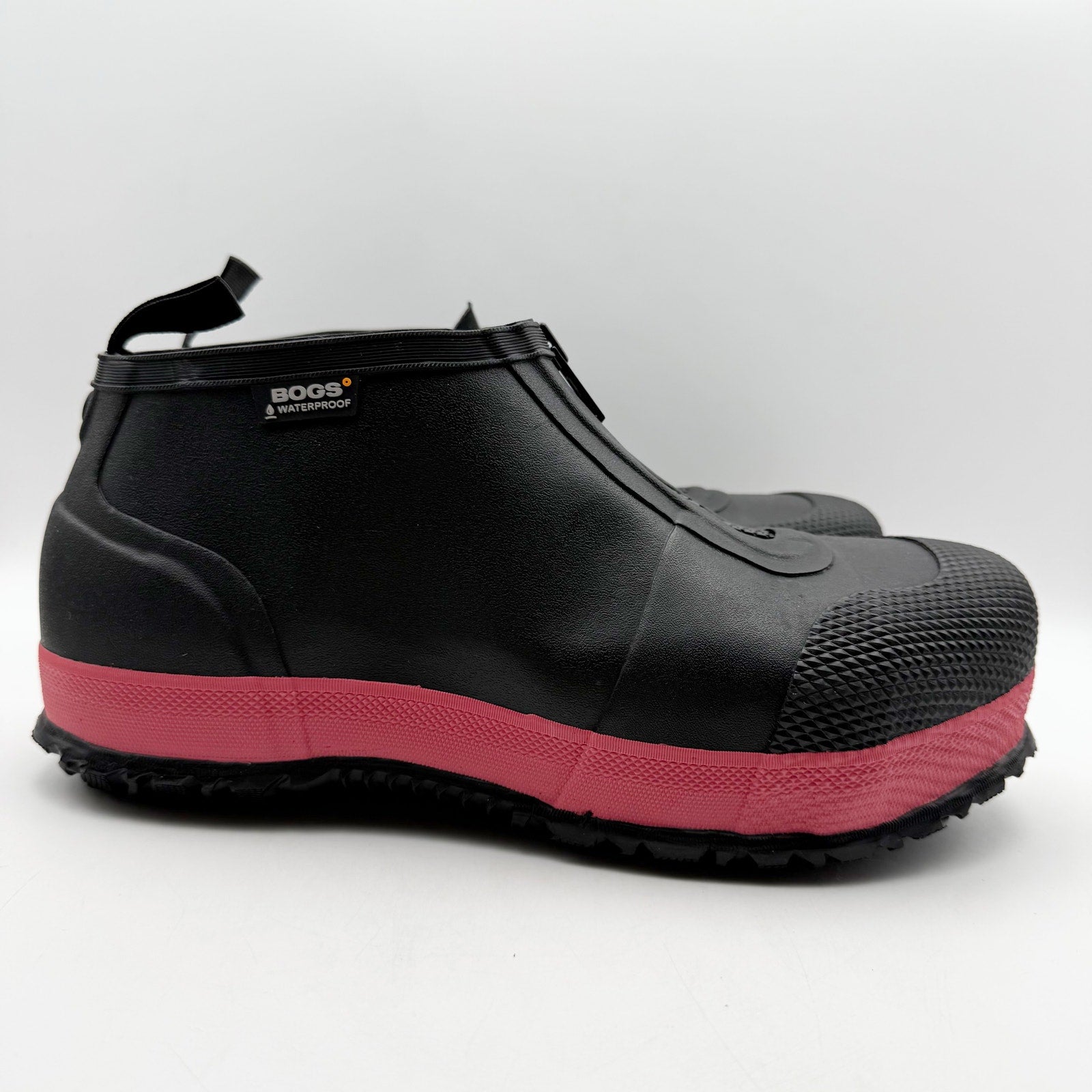 Bogs Mens Overshoe Zip Work Shoes US 10 EU 43 Black Composite Toe Waterproof NIB