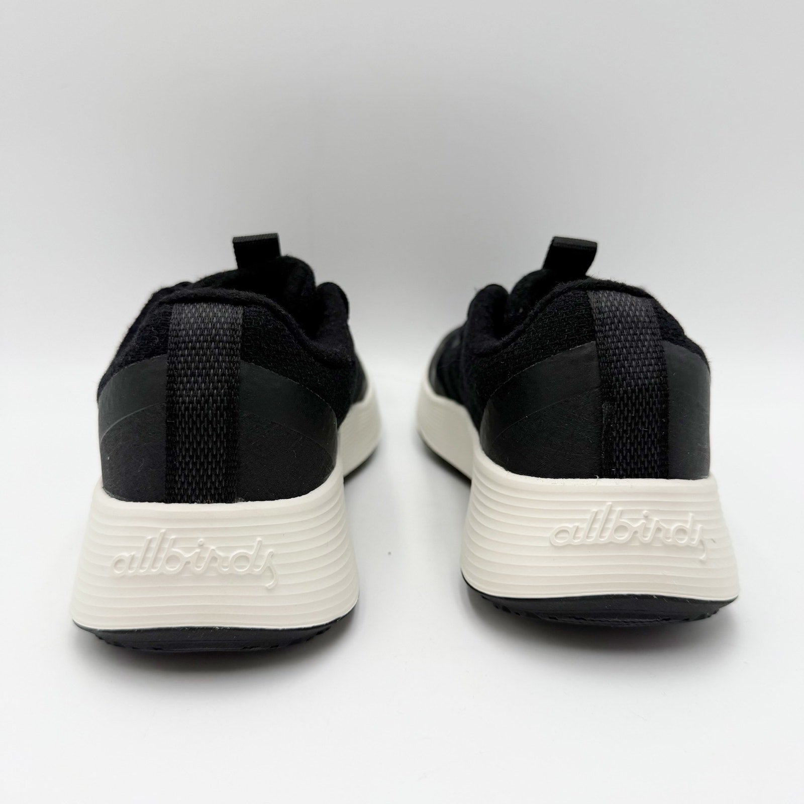 AllBirds Womens Runner Protect Low Sneakers Size 6.5 Black White Athletic NWOB