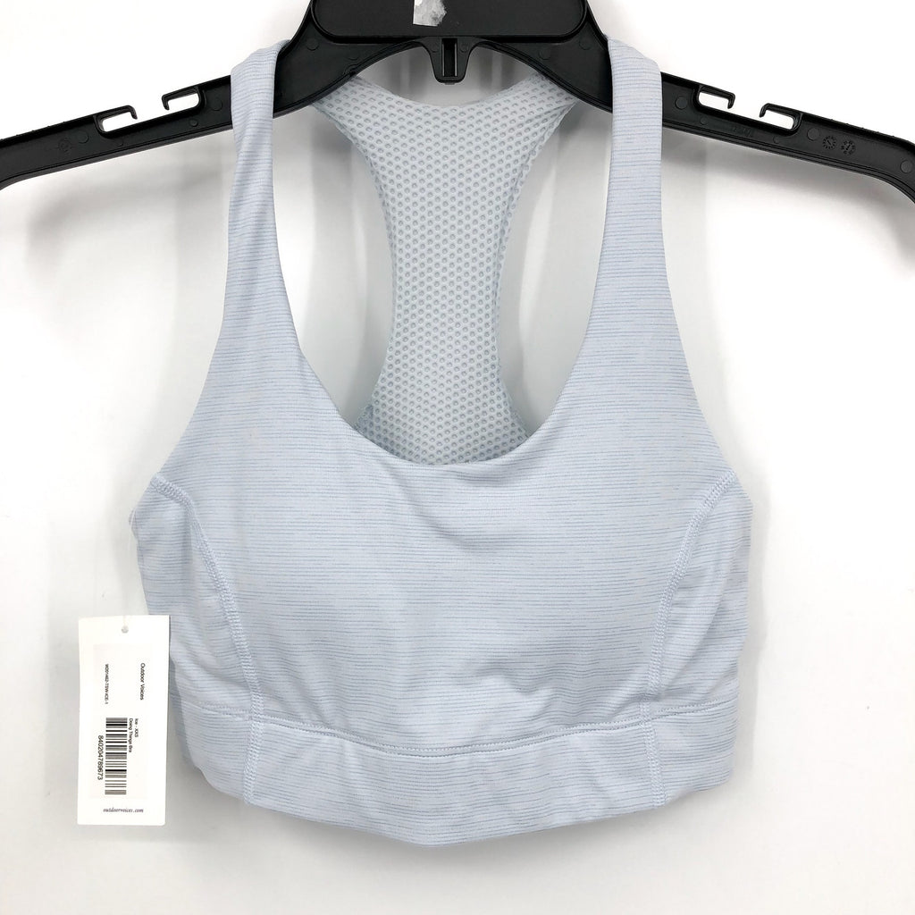 OUTDOOR VOICES Women's Doing Things Sports Bra XXS Light Blue Ice Racerback NWT