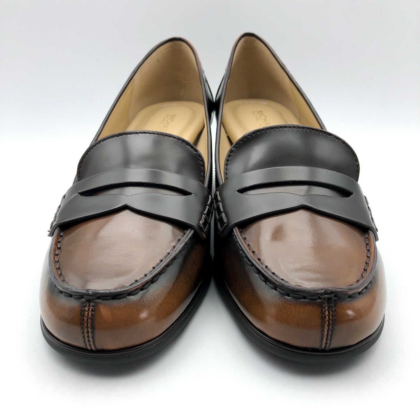 Michael Kors Womens Frances Flex Pumps US 8.5 M Brown Tan Leather Slip On NIB