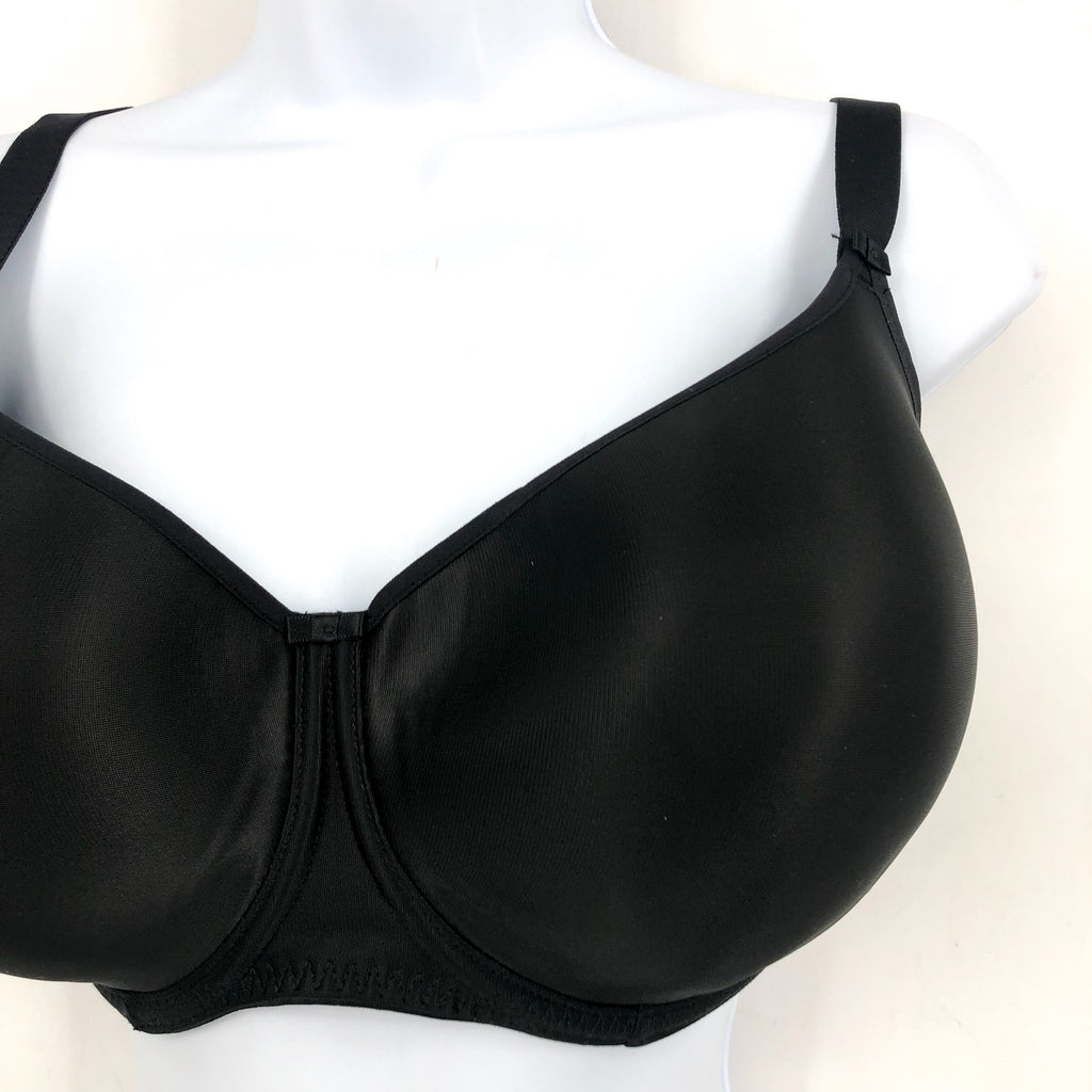 FANTASIE Women's Smoothing Molded T-Shirt Bra Size 32K Black Underwire NWOT