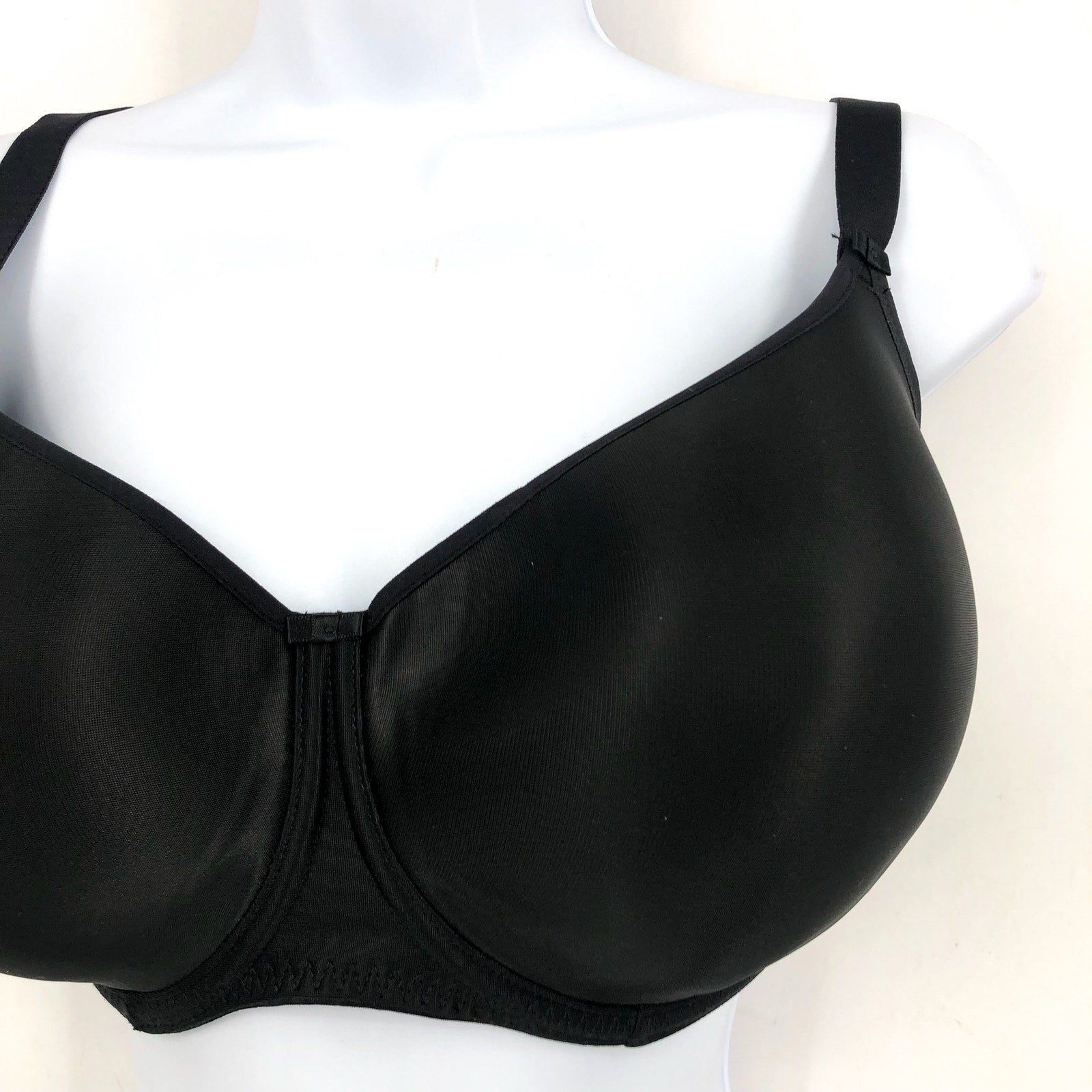 FANTASIE Women's Smoothing Molded T-Shirt Bra Size 32K Black Underwire NWOT