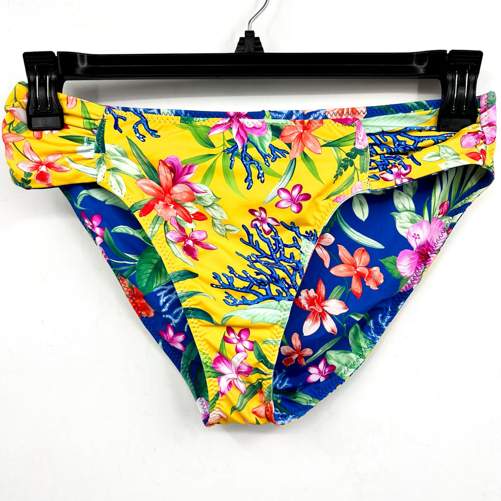 TOMMY BAHAMA Isola Vita Reversible Hipster Bikini Bottom XL Blue Yellow NWT