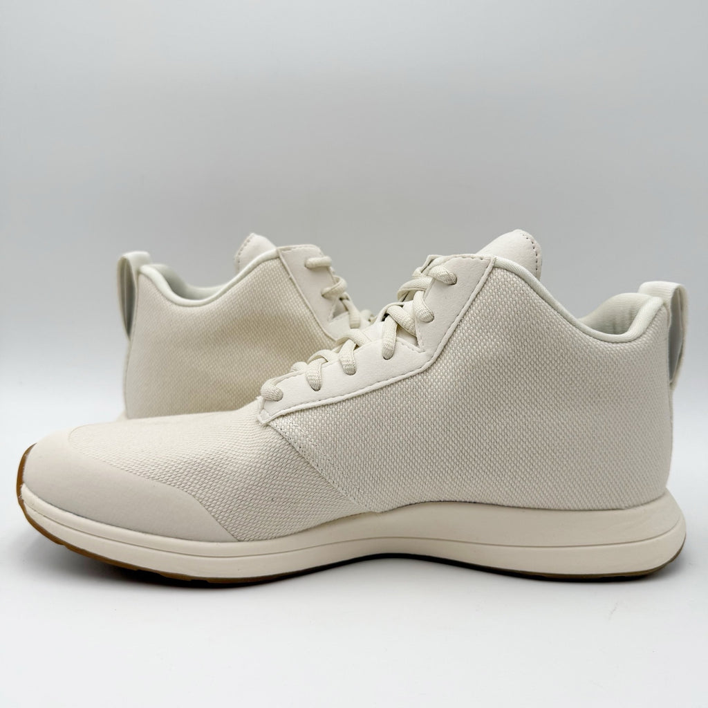 YORK Athletics Mens Henry Mid Trainer Athletic Shoes Size 9 Bone Off-White NIB