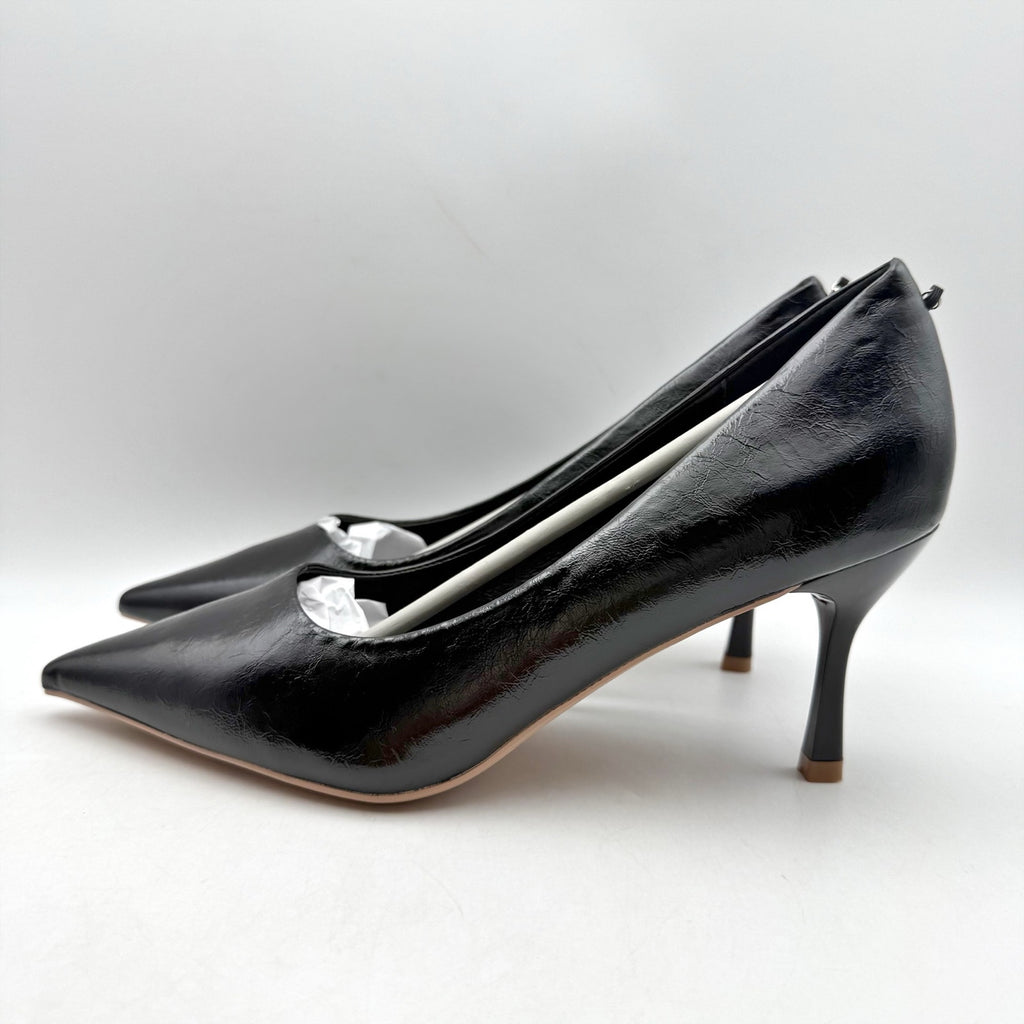 C.Paravano Womens Anna Chain Pumps EU 40 US 9.5 Black Leather NIB