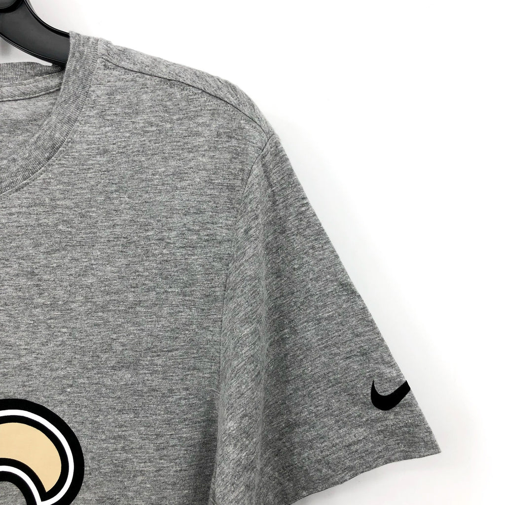 NIKE Men's NFL New Orleans Saints Logo T-Shirt Small Heather Grey NWOT N199-06G