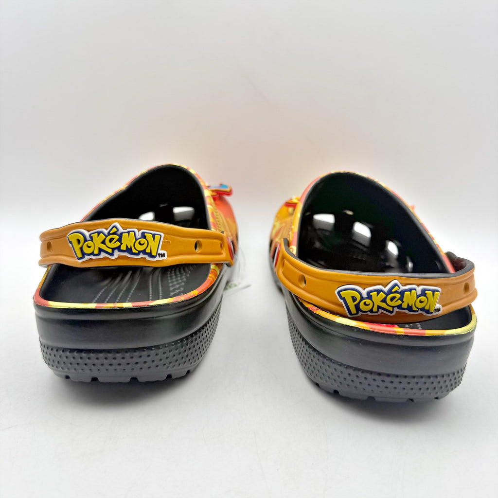 Crocs Mens Classic Pokemon Charizard Clogs Mens 8 Womens 10 Orange Black NWT