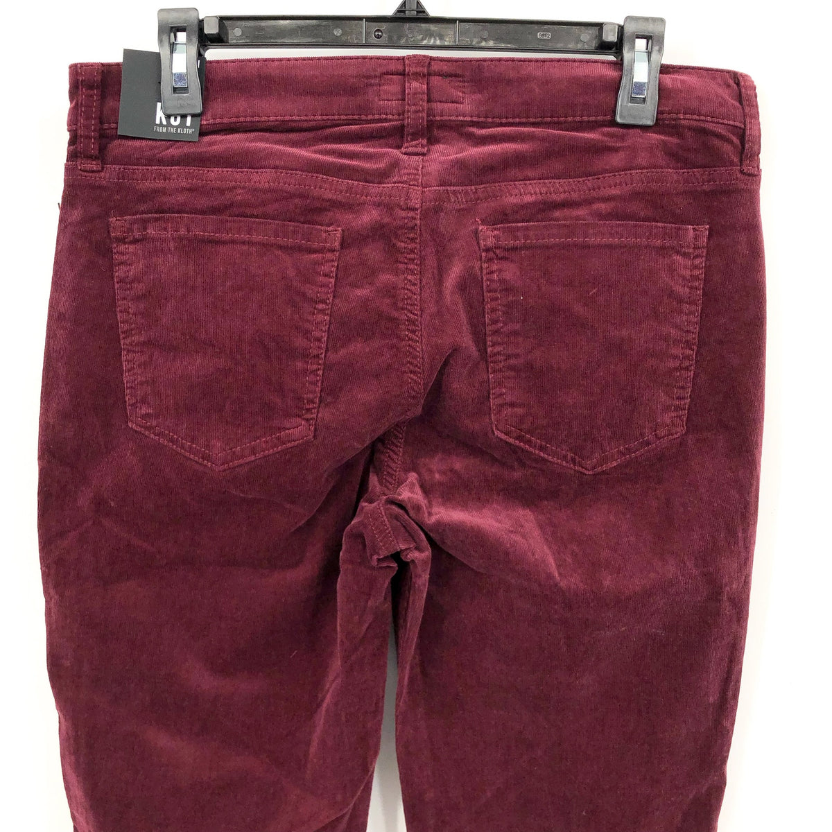 KUT FROM THE KLOTH Women's Karen Baby Boot Jeans Size 12 Red Wine Corduroy NWT