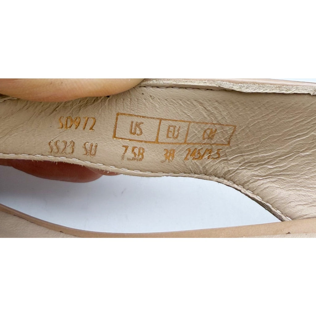 Stuart Weitzman Womens Miami 50 Wedge Slide Sandals Size 7.5 Tan Leather NIB