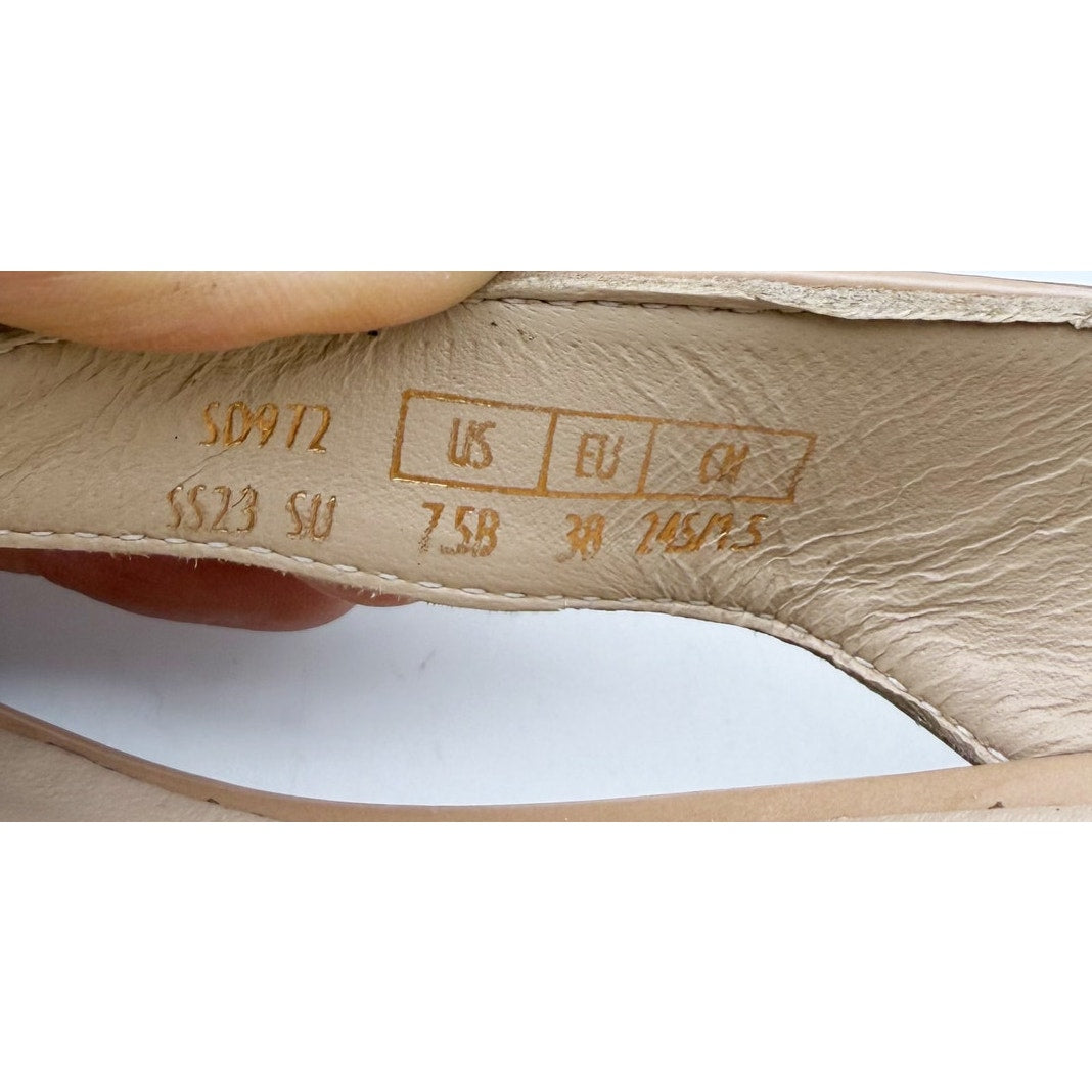 Stuart Weitzman Womens Miami 50 Wedge Slide Sandals Size 7.5 Tan Leather NIB