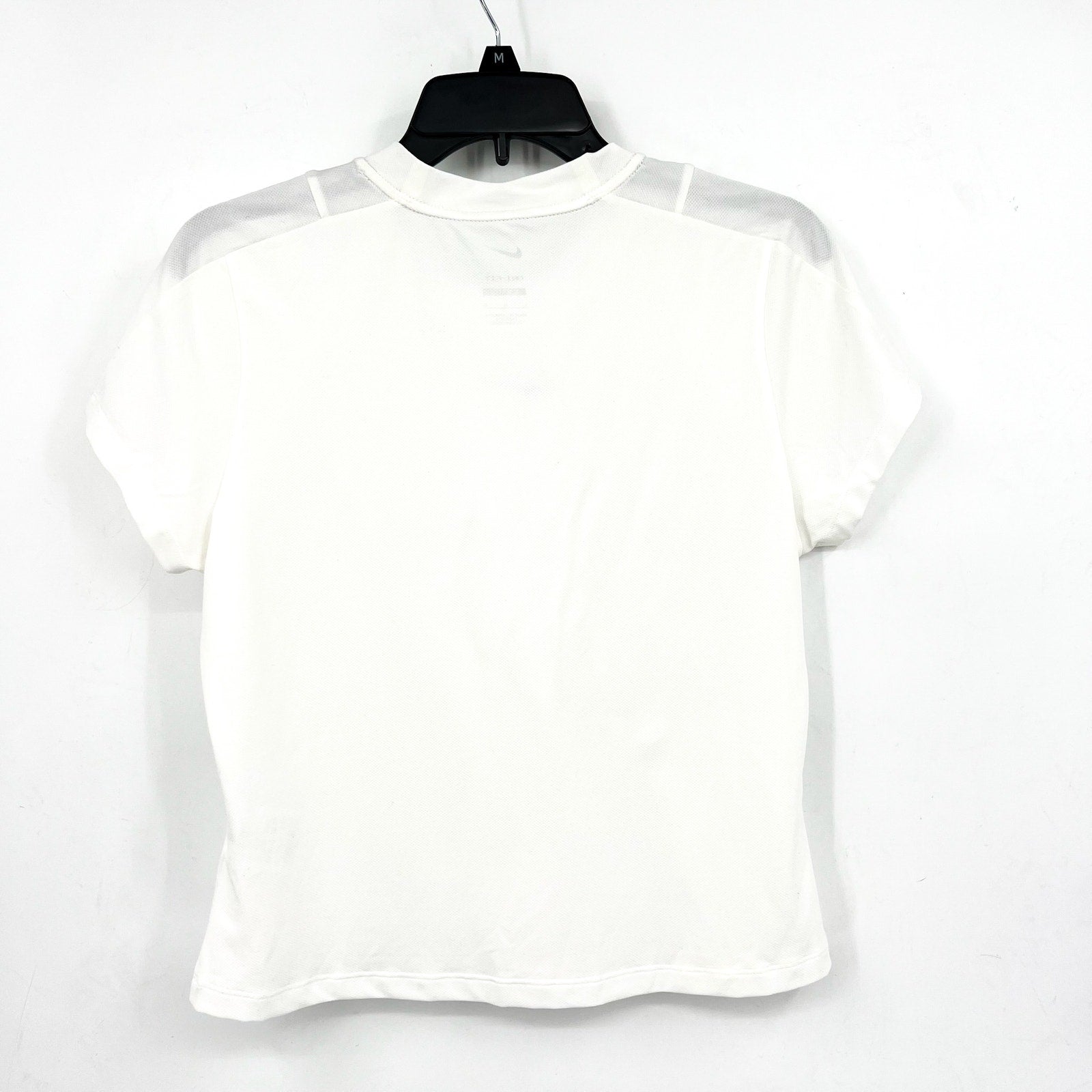 NIKE Womens Court Advantage Tennis T-Shirt Large White Short Sleeve Dri-Fit NWOT