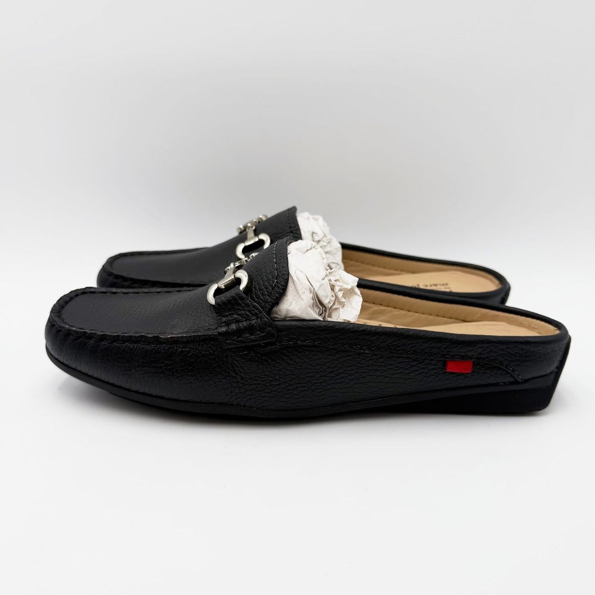 Marc Joseph New York Womens Ocean Drive Bit Mules Size 9 Black Leather NIB