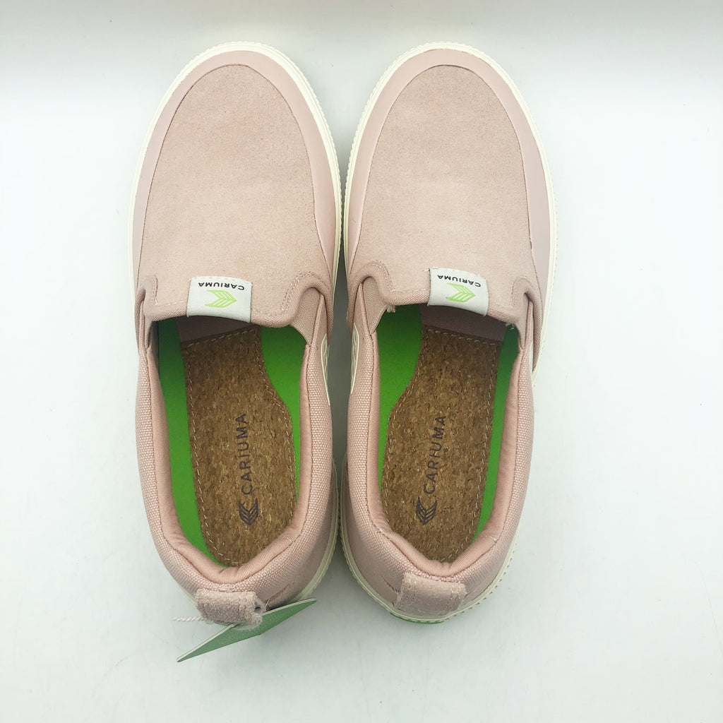 Cariuma Womens Skate Pro Slip On Sneakers Size 7 Rose Pink Suede NIB