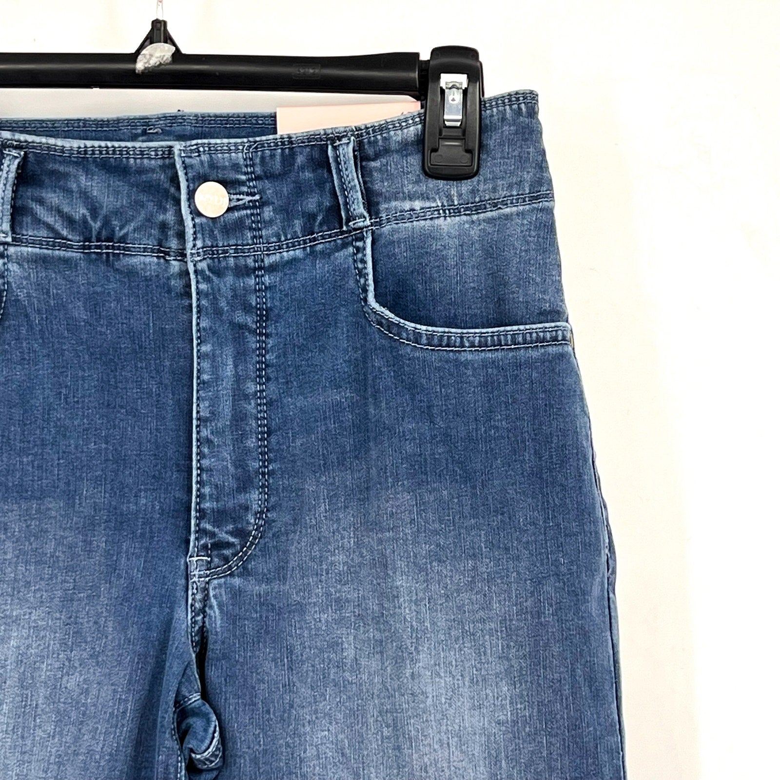 NYDJ Womens Cool Embrace Major Wide Leg Capri Jeans 6 PETITE Compass Blue NWT
