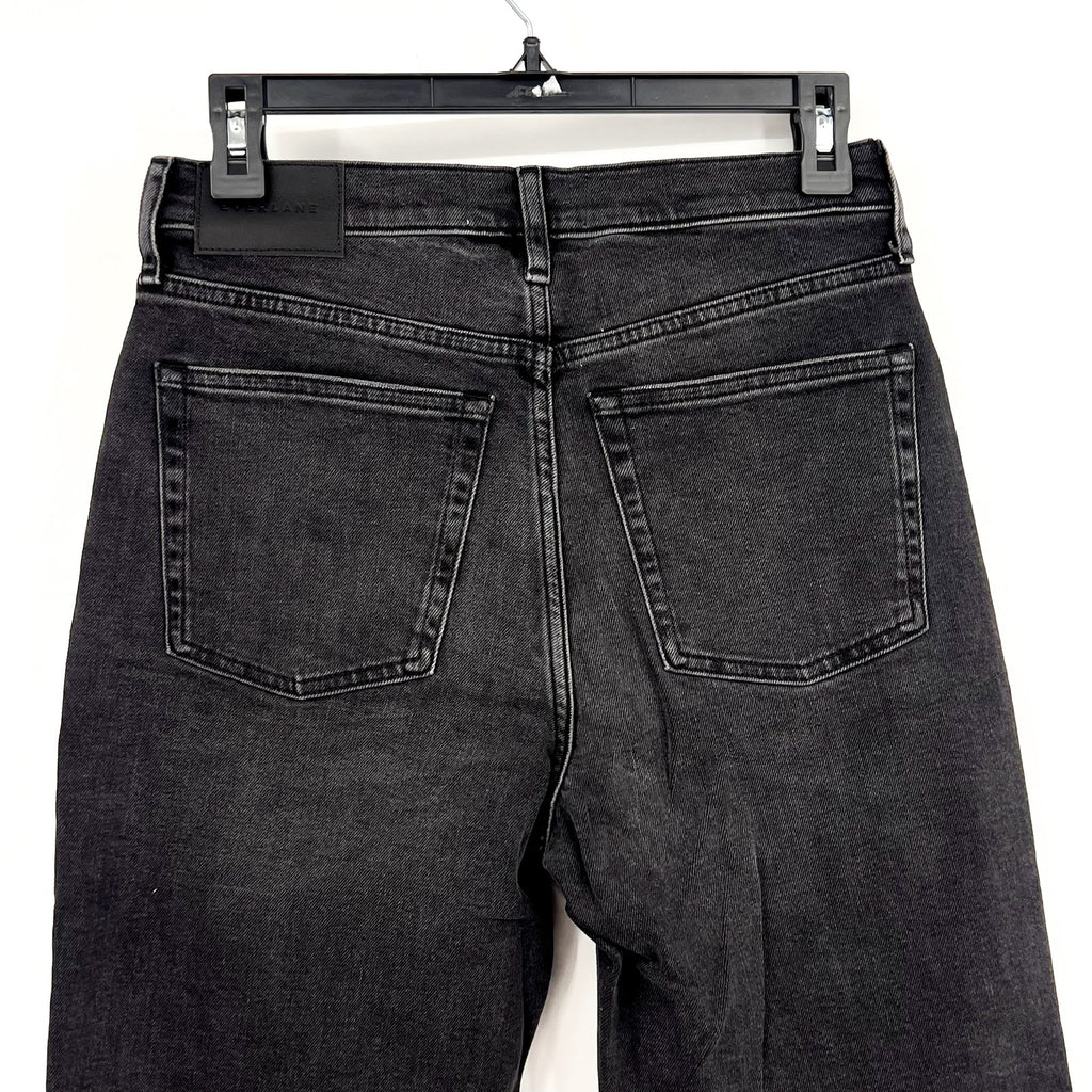 EVERLANE Women's The Cheeky Straight Jeans 27R US 4 Washed Black Stretch NWT
