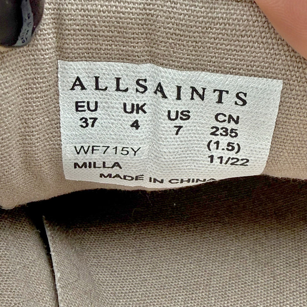 ALLSAINTS Womens Milla Sneaker EU 37 US 7 Off White Leather NWOB