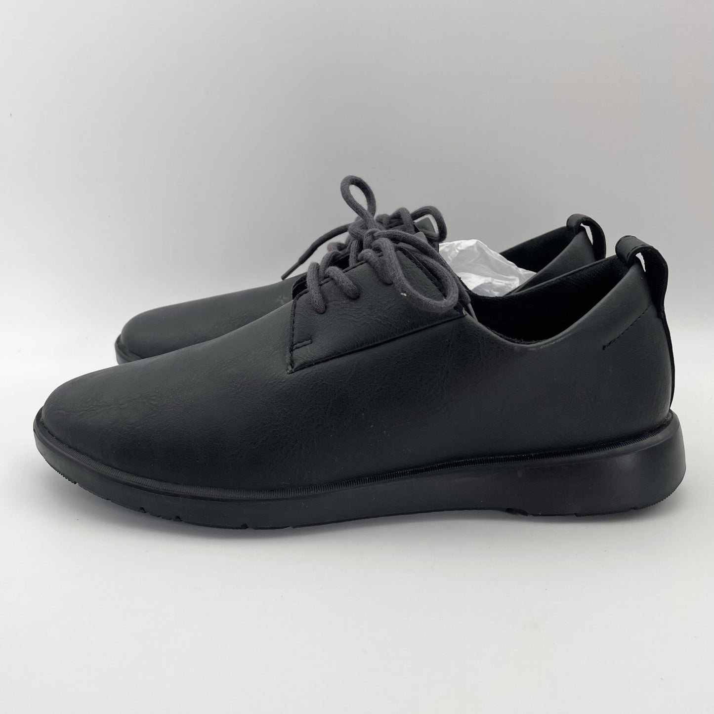 Ponto Womens The Pacific Oxford Shoe US 9 M Black Recycled Leather NWOB