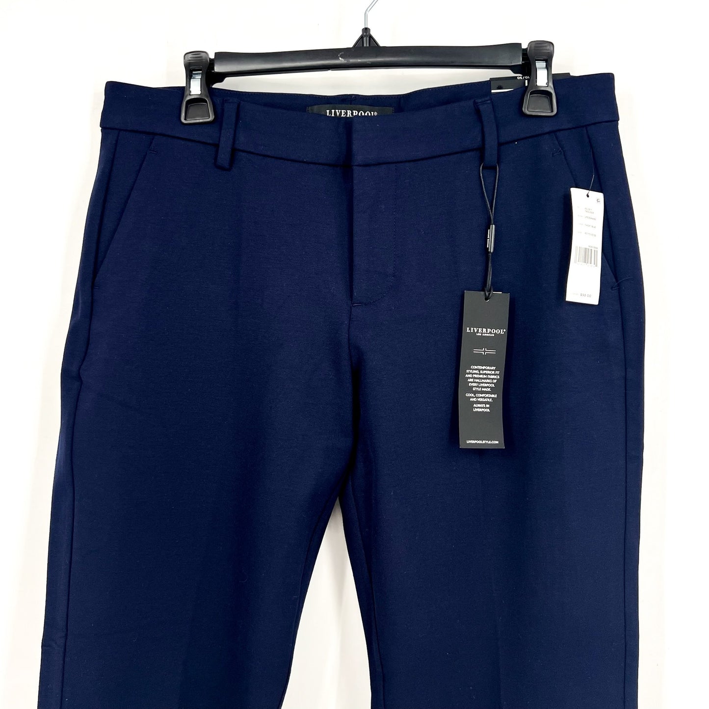 LIVERPOOL Kelsey Knit Trouser 10/30 PETITE Cadet Blue Super Stretch Pants NWT