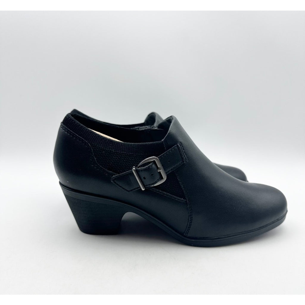 Clarks Women's Emily 2 Darcey Ankle Bootie Size 6 M Black Leather Round Toe NIB