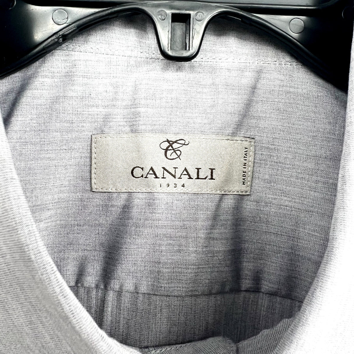 CANALI Mens Cotton Long Sleeve Dress Shirt US 44/17.5 Large Grey Button Up NWT