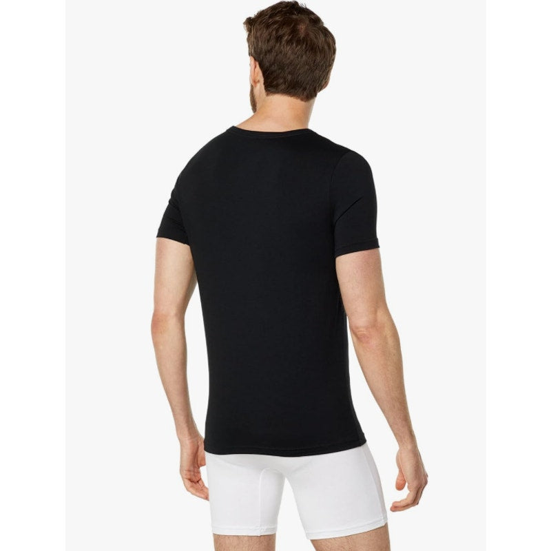 SPANX Mens Zero Sculpt Crewneck T-shirt Medium Classic Black Cotton & Modal NWT