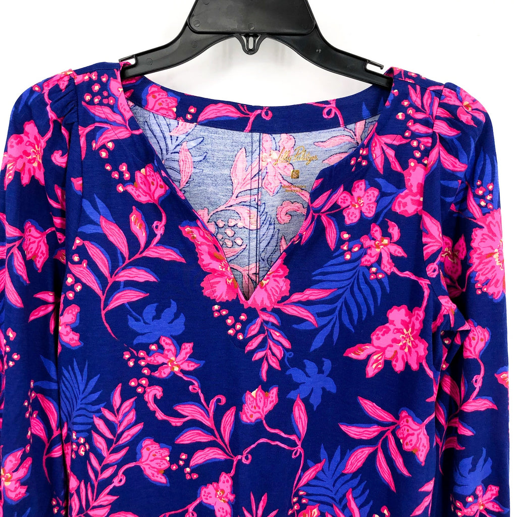 LILLY PULITZER Women's Cath Dress Small Blue Pink Never Ending Summer