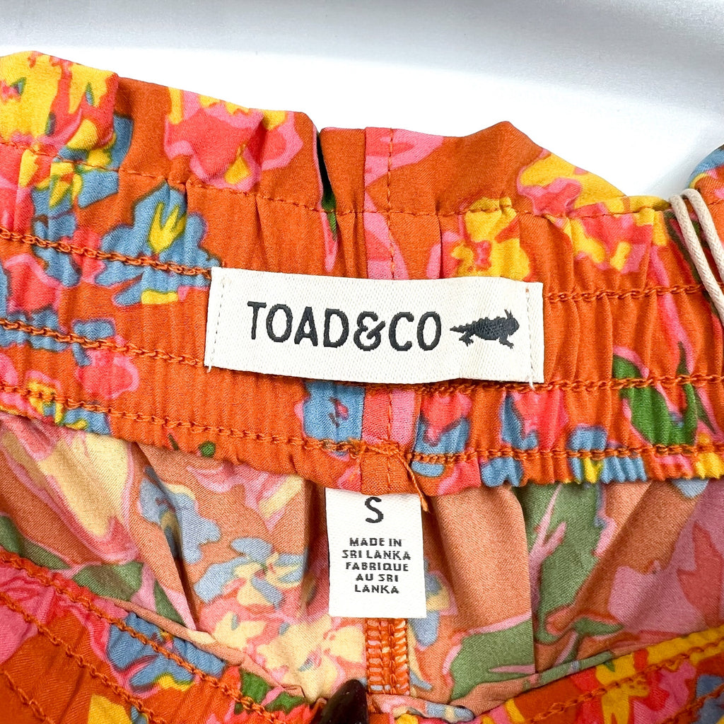 TOAD & CO. Women's Sunkissed Wide Leg Pants Small Orange Persimmon Tulip NWT