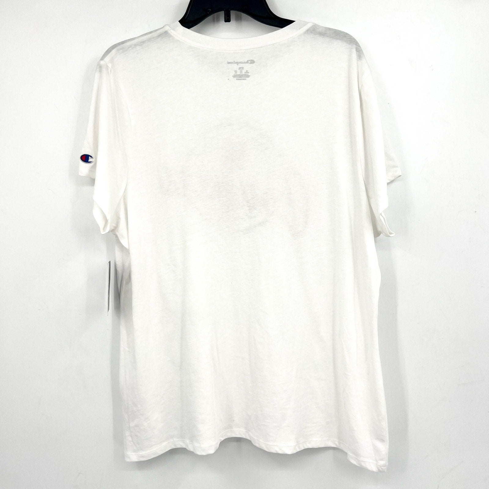 CHAMPION Women's UH Cougars Faux Crest T-shirt XXL White Red Short Sleeve NWT