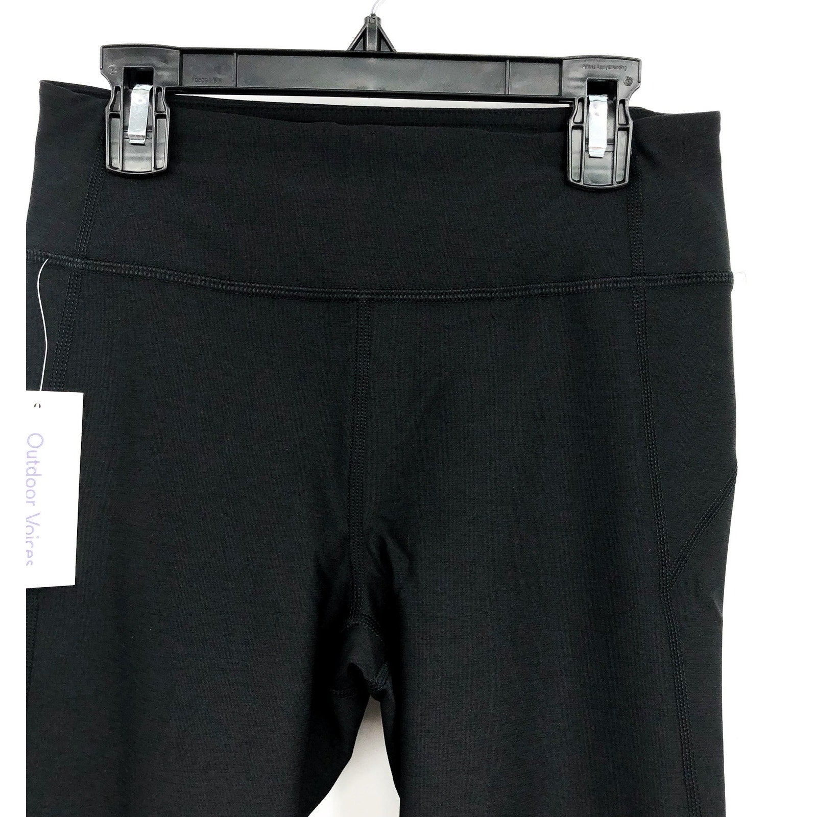 OUTDOOR VOICES Womens Warmup 10" Shorts Small Black Stretch Mid Rise Biker NWT